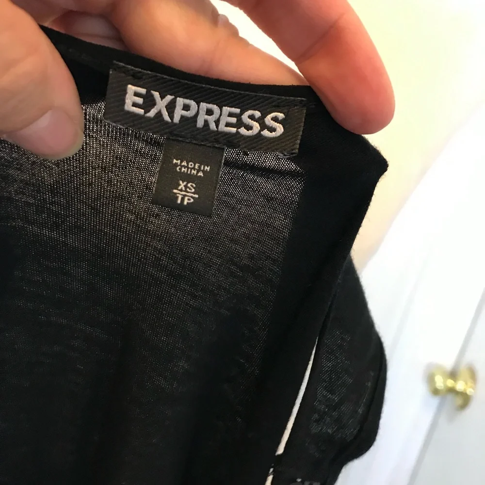 ☀️WEEKEND SALE☀️ Express sequined black tank - Picture 5 of 6